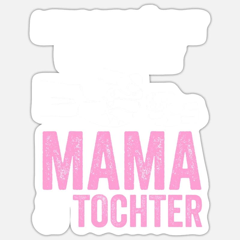 Mutter Muttertag Mama und Tochter Sticker Größe S (10 x 10 cm)