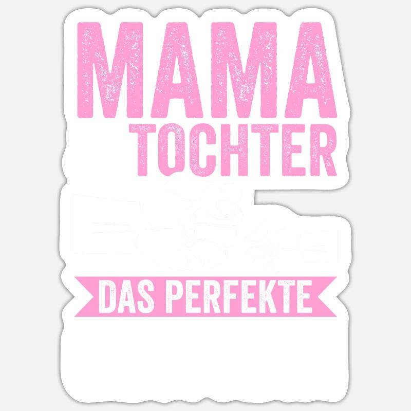 Mutter Muttertag Mama und Tochter Sticker Größe S (10 x 10 cm)