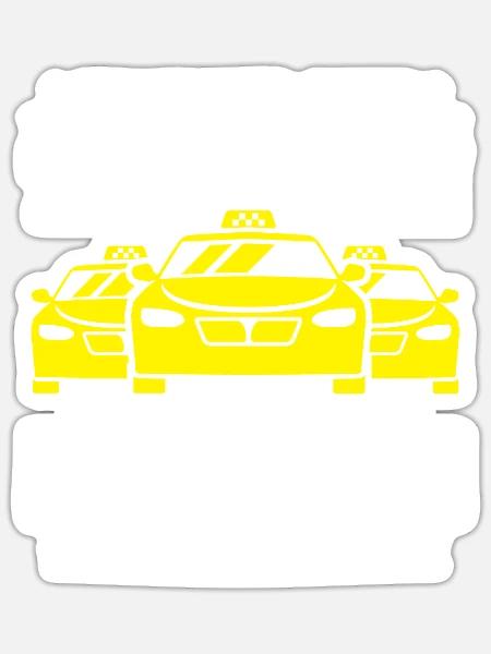 Taxifahrer Pünktlichkeit und Zuverlässigkeit - Sticker Größe S (10 x 10 cm) - Mattweiß
