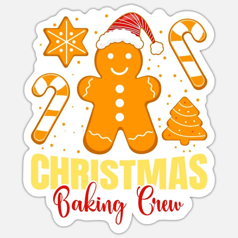 Backfans Christmas Baking Crew Plätzchen Sticker Größe S (10 x 10 cm)