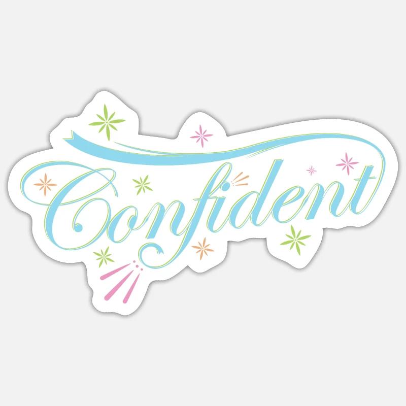 Confident "Confident" - Sticker size S (10 x 10 cm) - white matte