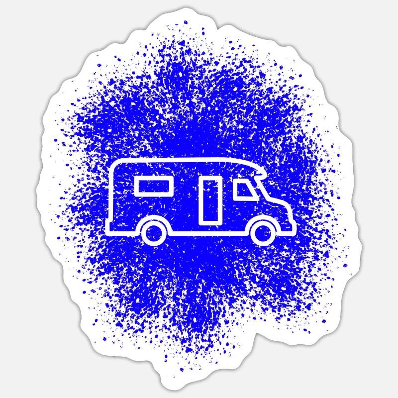 Teilintegrierten Wohnmobil teilintegriertes Wohnmo - Sticker Größe S (10 x 10 cm) - Mattweiß