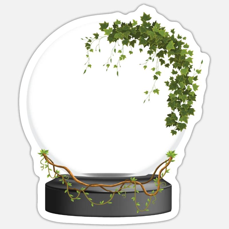 Énergie éolienne Boule de verre Énergie éolienne Énergie éolienne - Sticker taille S (10 x 10 cm) - blanc mat