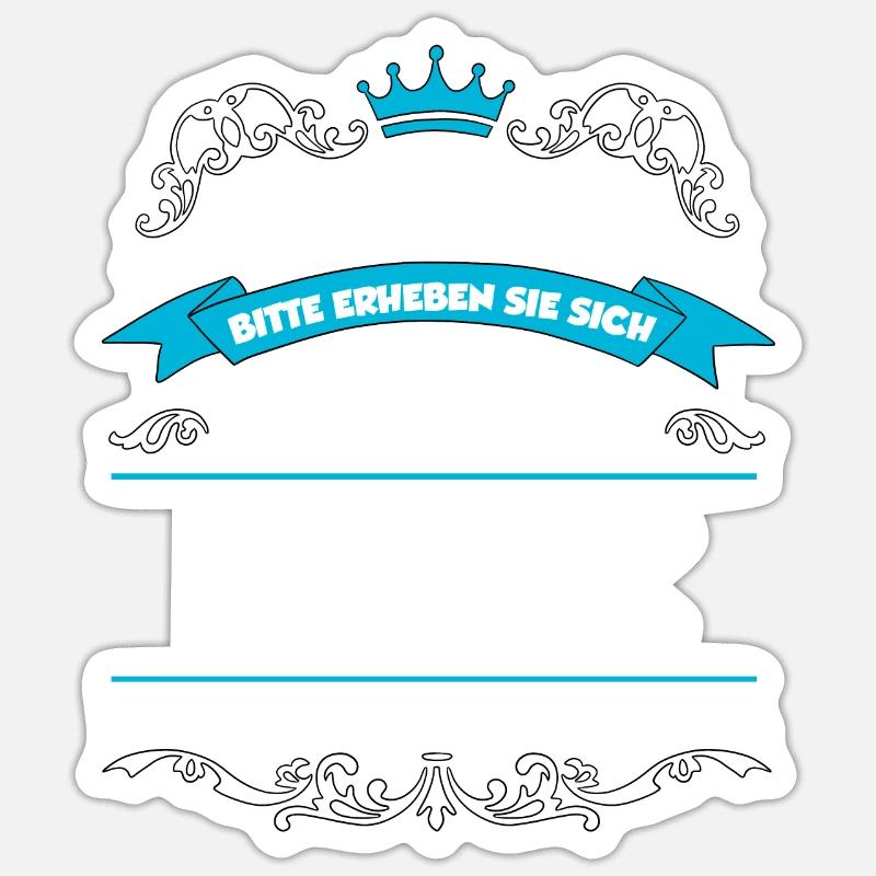 Nick Name Design - Sticker Größe S (10 x 10 cm) - Mattweiß