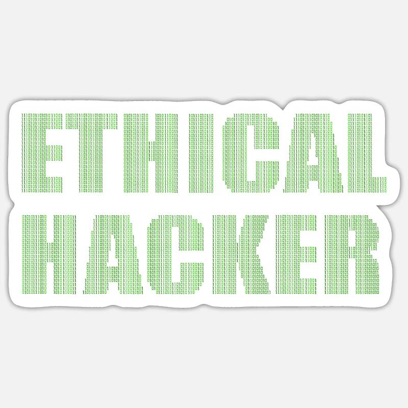 Ethical Hacker Ethischer Hacker - Sticker Größe S (10 x 10 cm) - Mattweiß