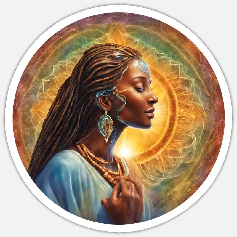 Conception de chaman coloré Sticker taille S (10 x 10 cm)