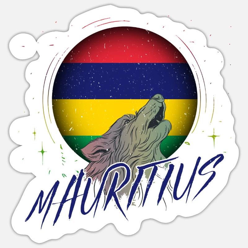 Mauritius - Sticker size S (10 x 10 cm) - white matte