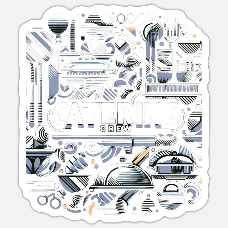 Équipe de restauration 6 - Sticker taille S (10 x 10 cm) - blanc mat