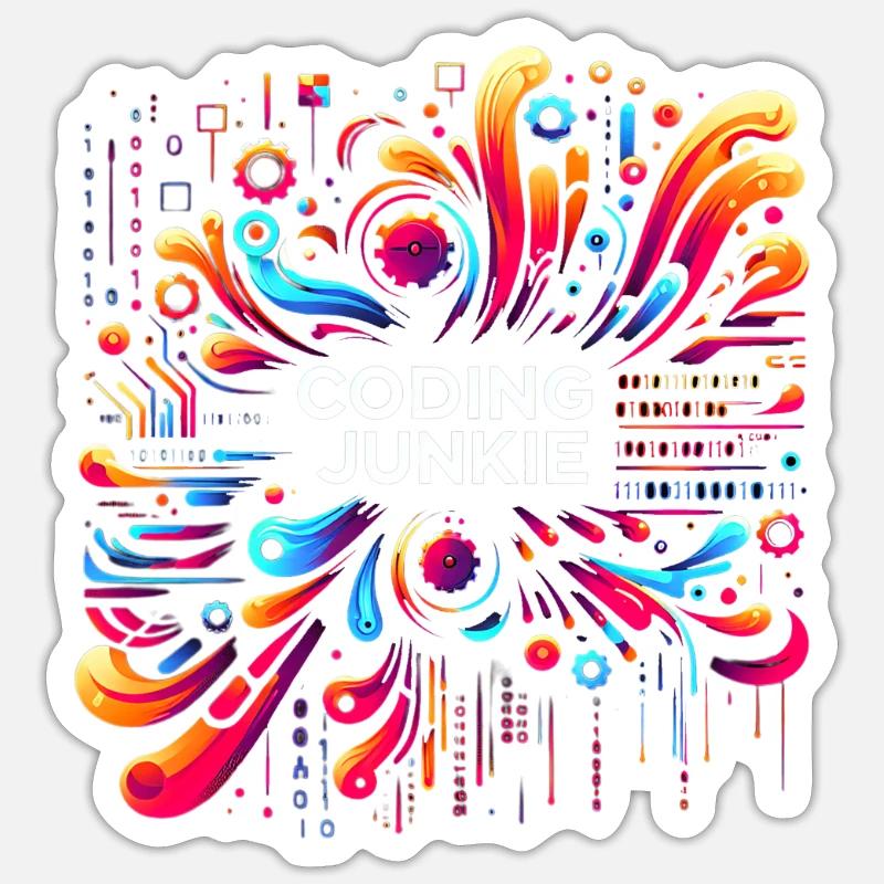 Coding Junkie 12 Sticker Größe S (10 x 10 cm)