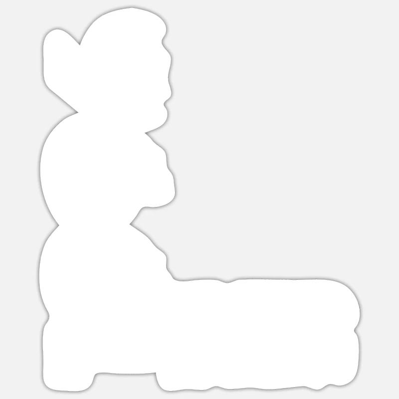Édition limitée 1996 - Sticker taille S (10 x 10 cm) - blanc mat