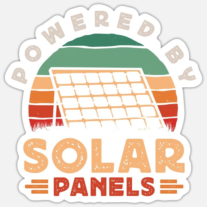 Solarmodul Solarenergie Solarstrom - Sticker Größe S (10 x 10 cm) - Mattweiß