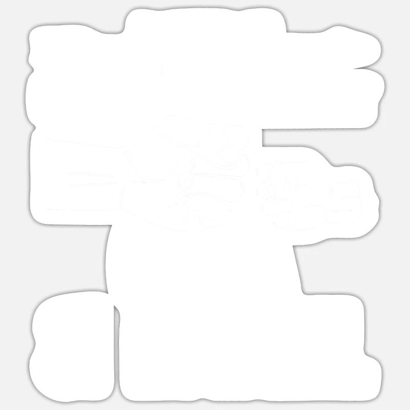 Oma Großmutter und Enkel - Sticker Größe S (10 x 10 cm) - Mattweiß