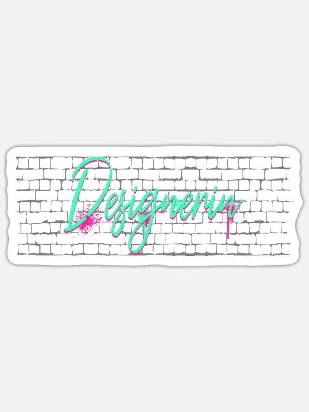 Illustrator Abschluss-Geschenk Designerin - Sticker Größe S (10 x 10 cm) - Mattweiß