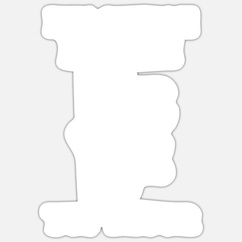 Bûcheron tronçonneuse arboriste - Sticker taille S (10 x 10 cm) - blanc mat