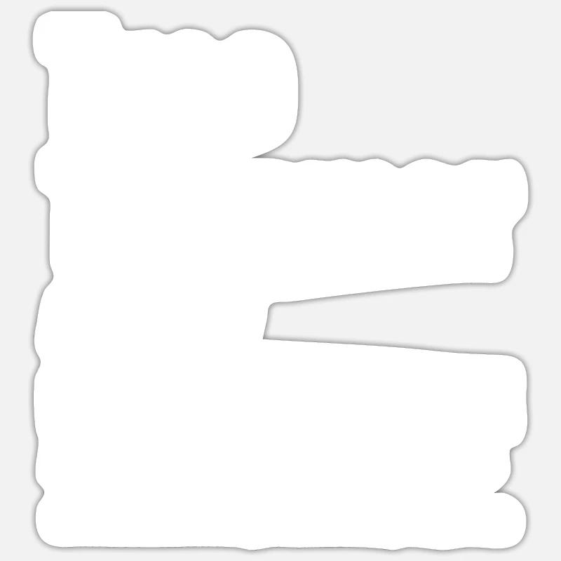 Bûcheron tronçonneuse arboriste - Sticker taille S (10 x 10 cm) - blanc mat