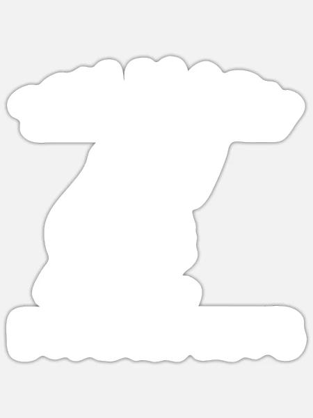 Spruch Idiot Kollege Chef Geschenk Idee dumm Zeug - Sticker Größe S (10 x 10 cm) - Mattweiß