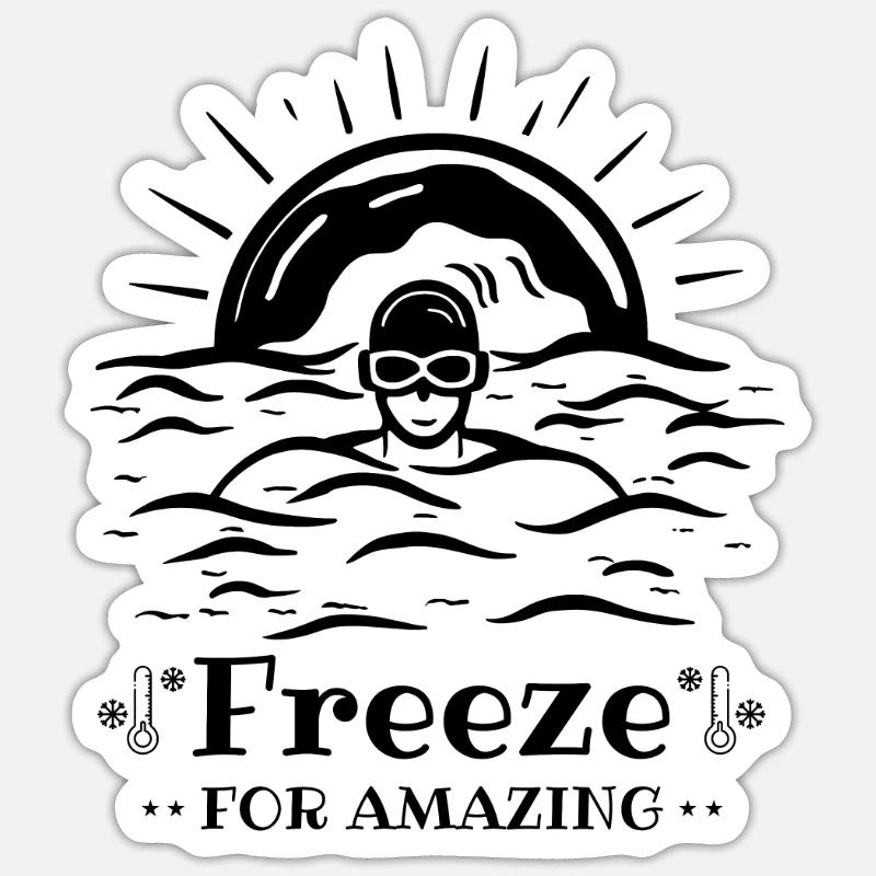 Congeler pour Amazing - Sticker taille S (10 x 10 cm) - blanc mat