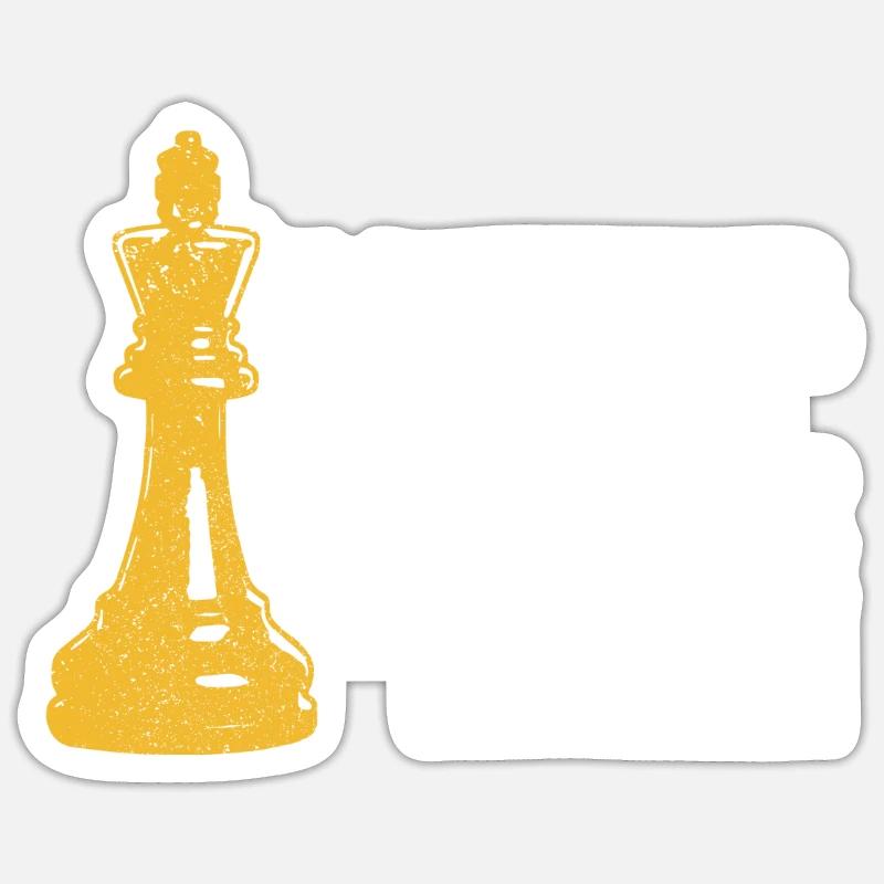 Chess Chess Player Gift - Sticker size S (10 x 10 cm) - white matte
