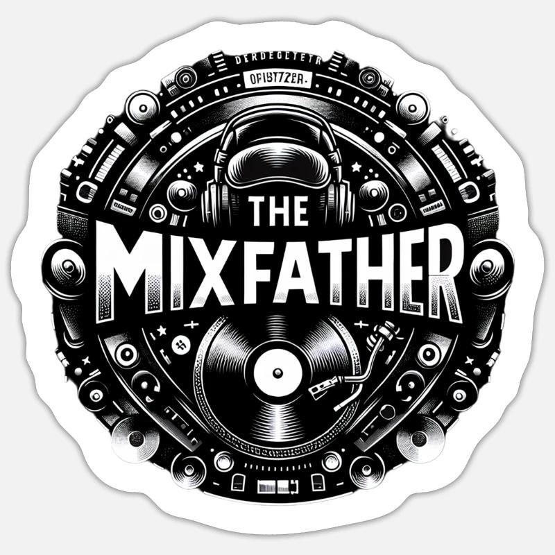 Le Mixfather 6 - Sticker taille S (10 x 10 cm) - blanc mat