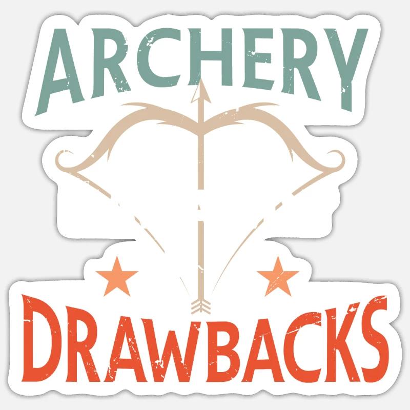 Archery Archery Bow - Sticker size S (10 x 10 cm) - white matte