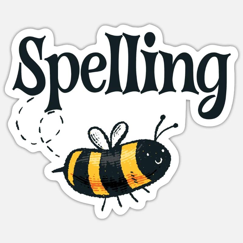 Spelling bee buzzed bee spelling contest Sticker size S (10 x 10 cm)