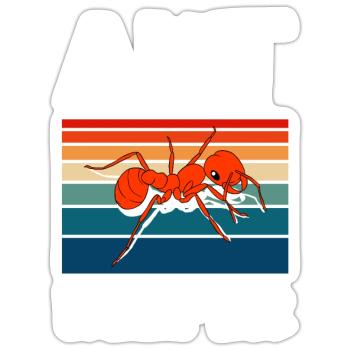 Antkeeping Ameisenzucht Ameisen - Sticker Größe S (10 x 10 cm) - Mattweiß - Vorne