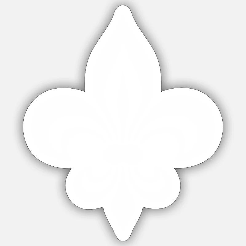 fleur de lys Sticker taille S (10 x 10 cm)