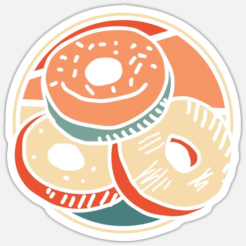 Doughnut Sticker size S (10 x 10 cm)