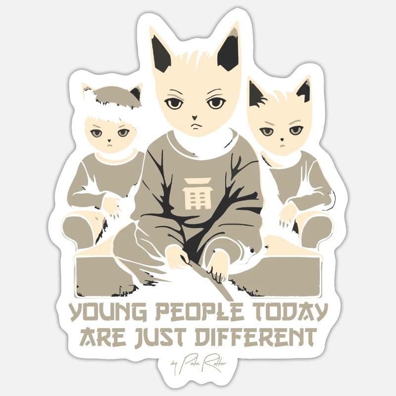 Junge Menschen von heute sind anders Sticker Größe S (10 x 10 cm)
