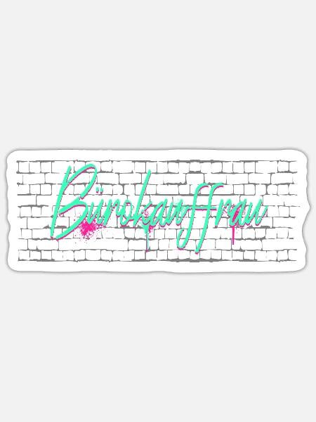 Angestellter Abschluss-Geschenk Bürokauffrau - Sticker Größe S (10 x 10 cm) - Mattweiß