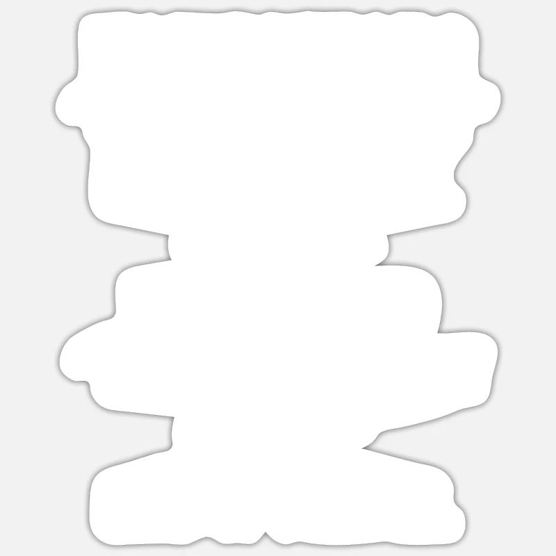 Glas halb voll oder leer - Sticker Größe S (10 x 10 cm) - Mattweiß