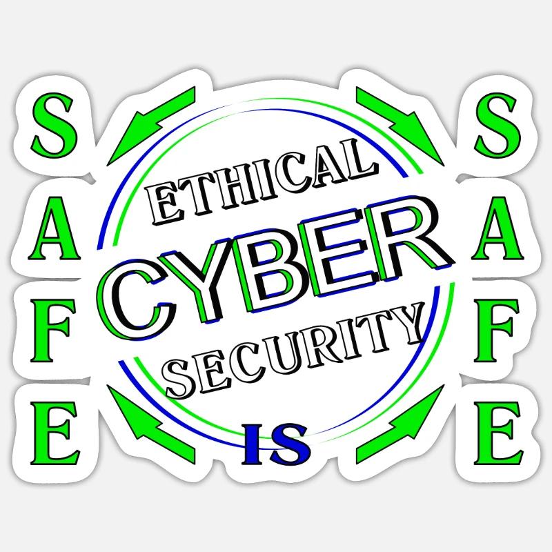 Ethical Cyber Security SAFE - Sticker size S (10 x 10 cm) - white matte