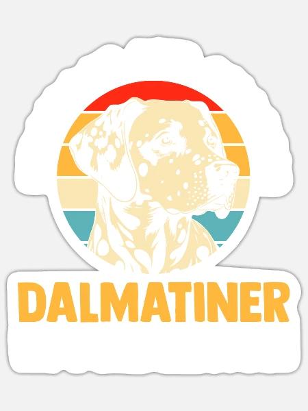Hund Dalmatiner - Sticker Größe S (10 x 10 cm) - Mattweiß