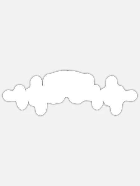 Schwein Herzschlag - Sticker Größe S (10 x 10 cm) - Mattweiß
