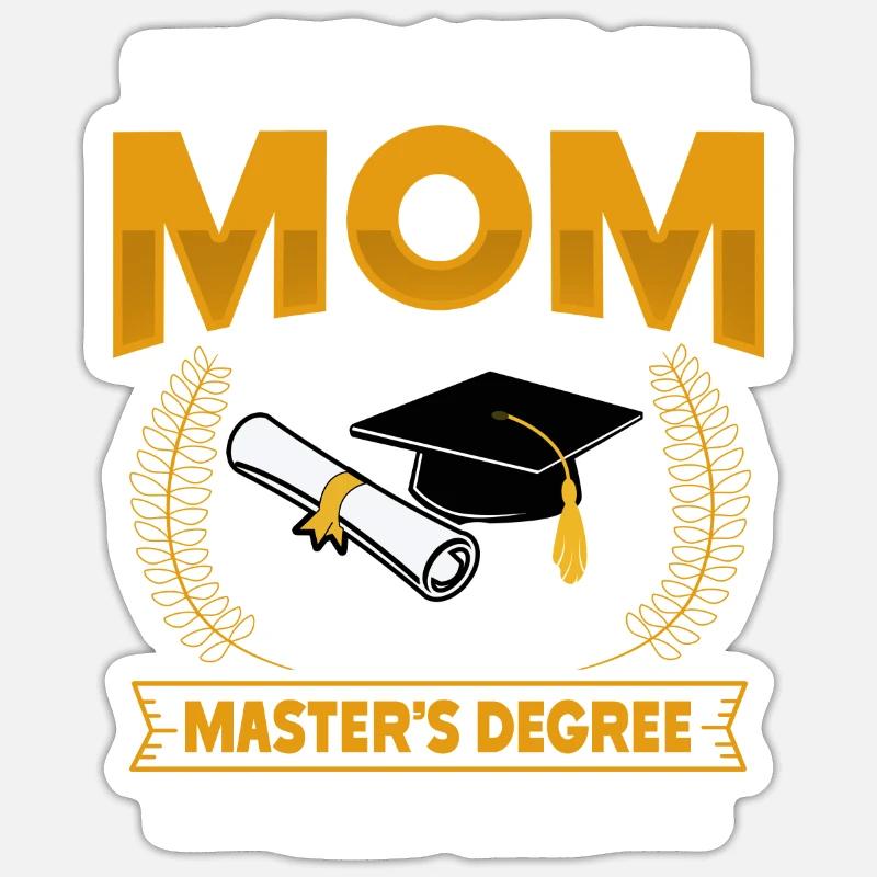 Master's Degree Studium Master Abschluss - Sticker Größe S (10 x 10 cm) - Mattweiß