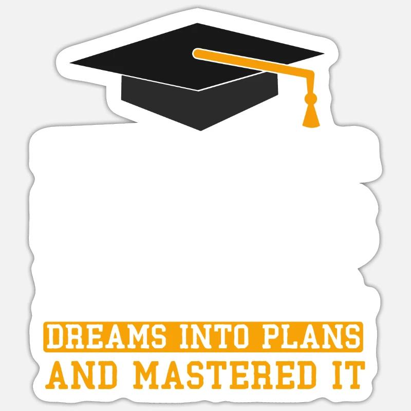 Master's Degree Studium Master Abschluss Sticker Größe S (10 x 10 cm)