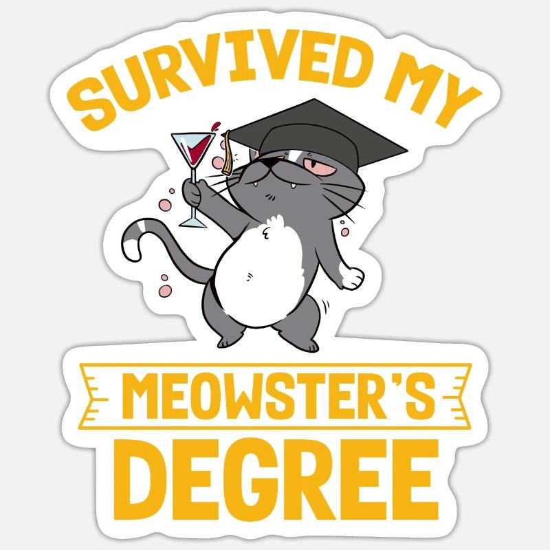 Master's Degree Studium Master Abschluss - Sticker Größe S (10 x 10 cm) - Mattweiß