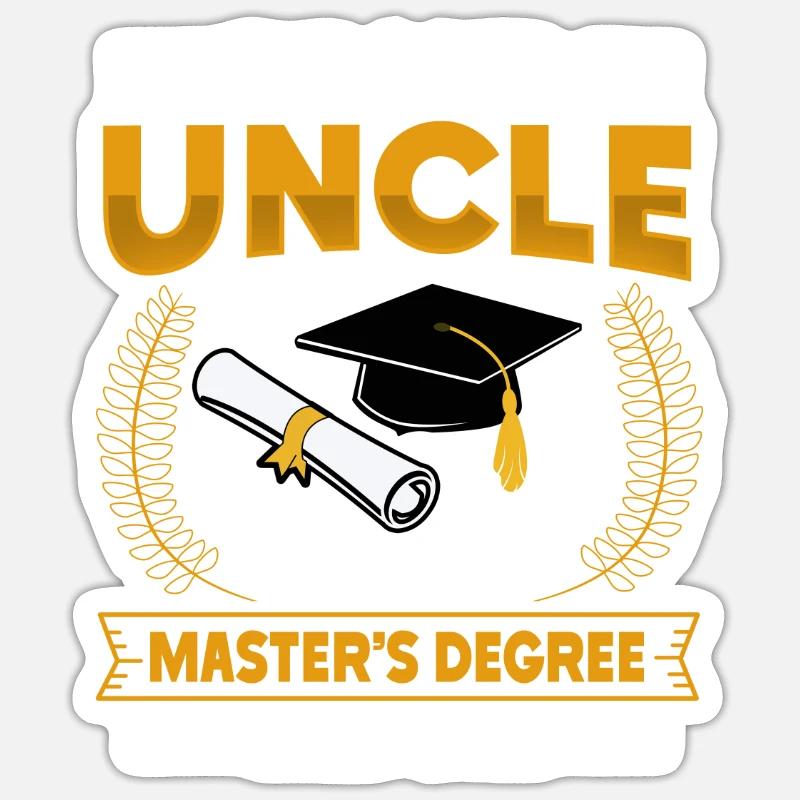 Master's Degree Studium Master Abschluss Sticker Größe S (10 x 10 cm)