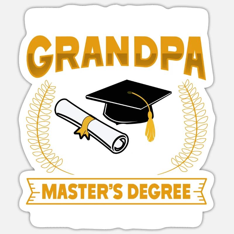 Master's Degree Studium Master Abschluss Sticker Größe S (10 x 10 cm)