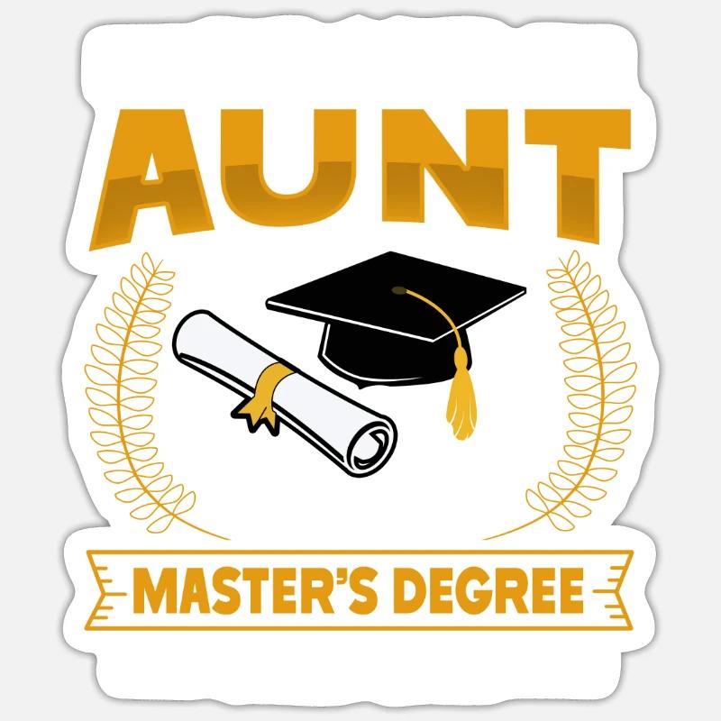 Master's Degree Studium Master Abschluss Sticker Größe S (10 x 10 cm)