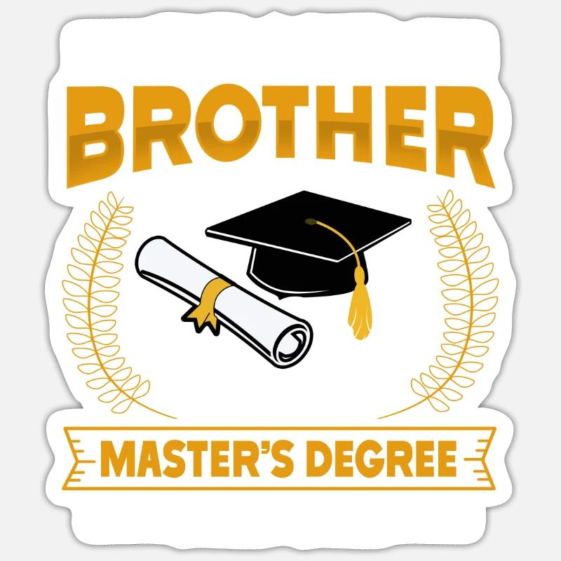 Master's Degree Studium Master Abschluss - Sticker Größe S (10 x 10 cm) - Mattweiß