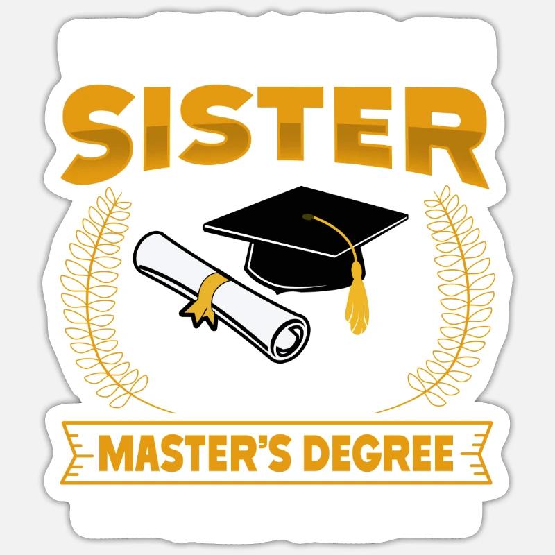 Master's Degree Studium Master Abschluss - Sticker Größe S (10 x 10 cm) - Mattweiß