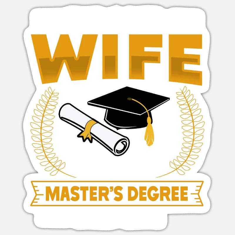 Master's Degree Studium Master Abschluss Sticker Größe S (10 x 10 cm)