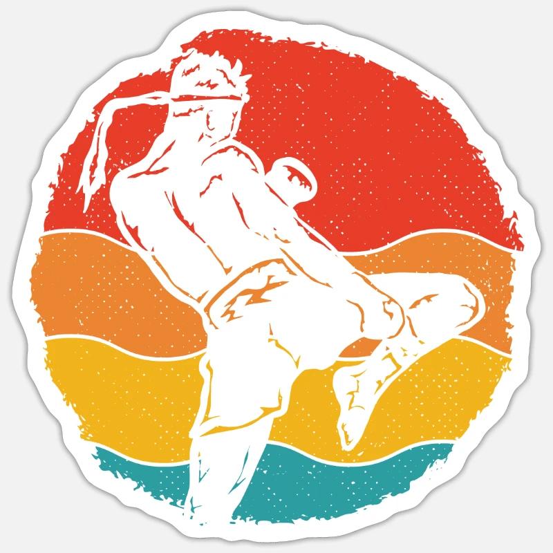 Muay Thai - Sticker size S (10 x 10 cm) - white matte