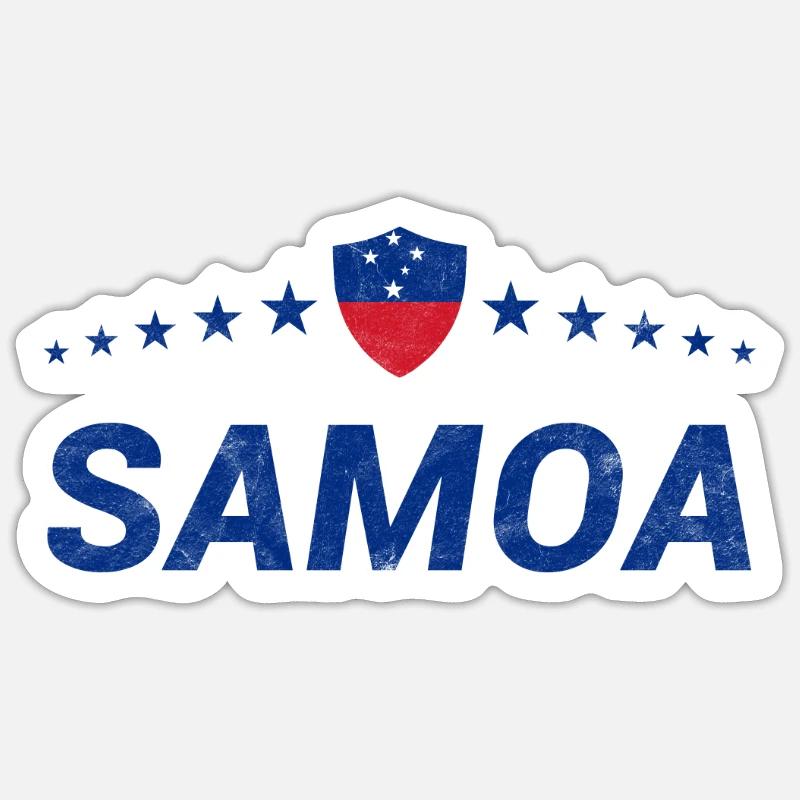 Samoa - Sticker Größe S (10 x 10 cm) - Mattweiß