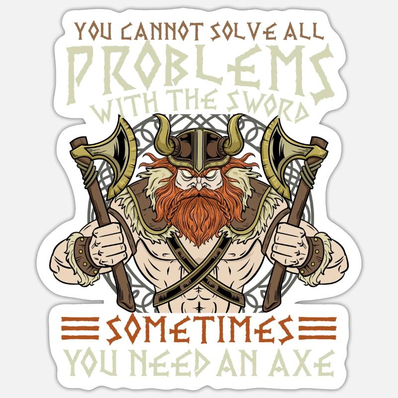 You Cannot Solve All Problems With The Sword Sticker Größe S (10 x 10 cm)