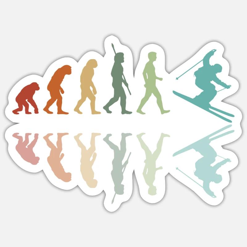 Ski development Sticker size S (10 x 10 cm)