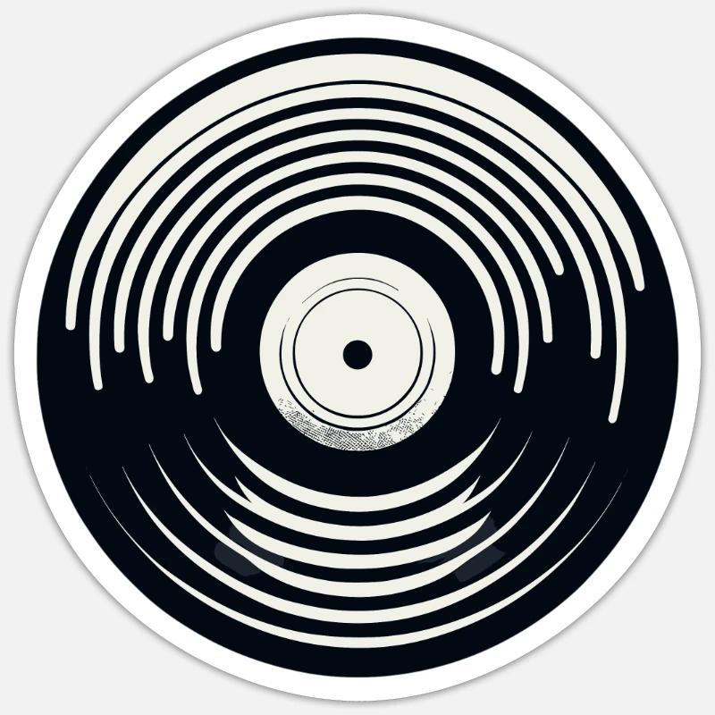 Vinyl Record - Sticker size S (10 x 10 cm) - white matte