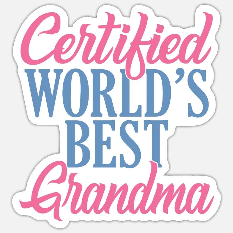 Cadeaux grand-mère - Sticker taille S (10 x 10 cm) - blanc mat