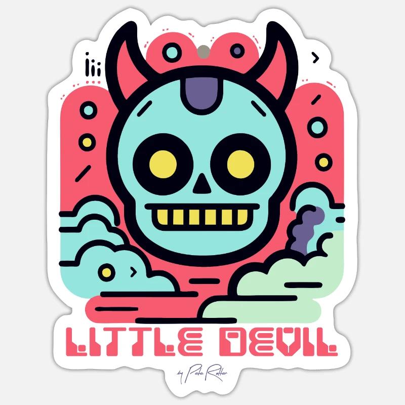 Modern Cartoon Style: Little Devil Sticker size S (10 x 10 cm)